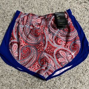 Nike Paisley Red/Blue Running Shorts Size Small NWT